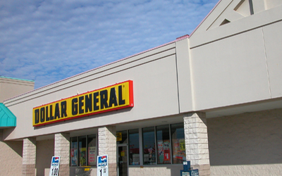 Dollar general store on display of the website